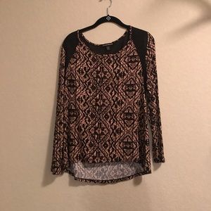Black and tank long sleeve top